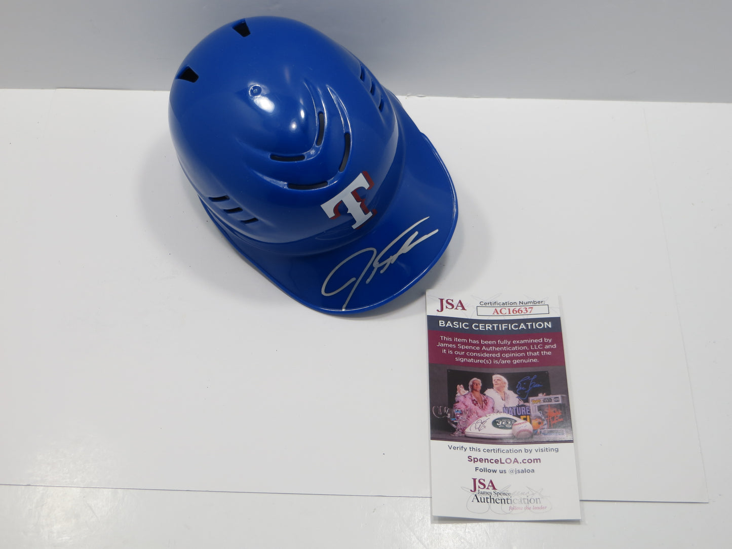 JOSH HAMILTON TEXAS RANGERS SIGNED Rawlings Mini Batting Helmet JSA