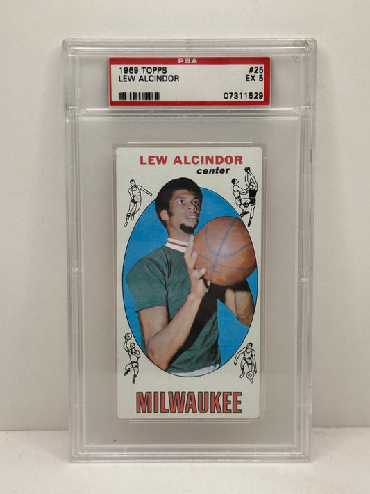 1969 Topps #25 Lew Alcindor Rookie RC PSA 5 Lakers