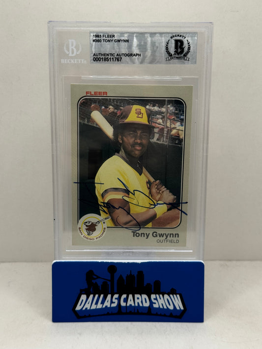 1983 Fleer #360 Tony Gwynn Rookie RC BGS Authentic
