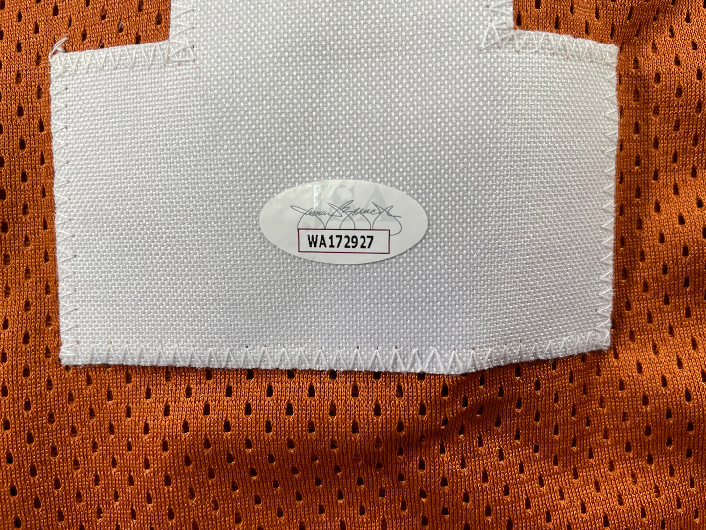 RICKY WILLIAMS TEXAS LONGHORNS SIGNED JERSEY w/"1988 Heisman" JSA