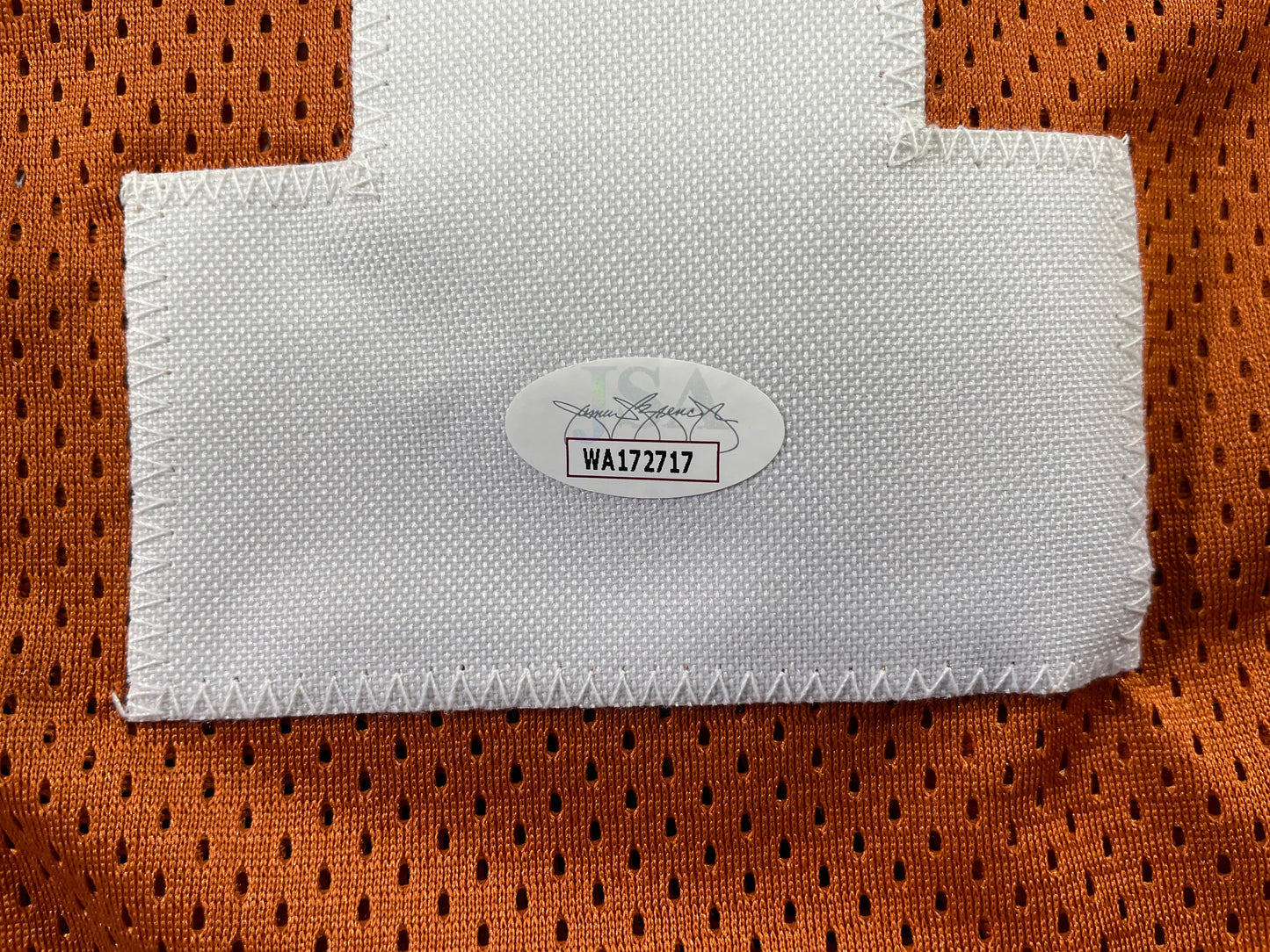 RICKY WILLIAMS TEXAS LONGHORNS SIGNED JERSEY w/"Puff,Puff,Run" JSA