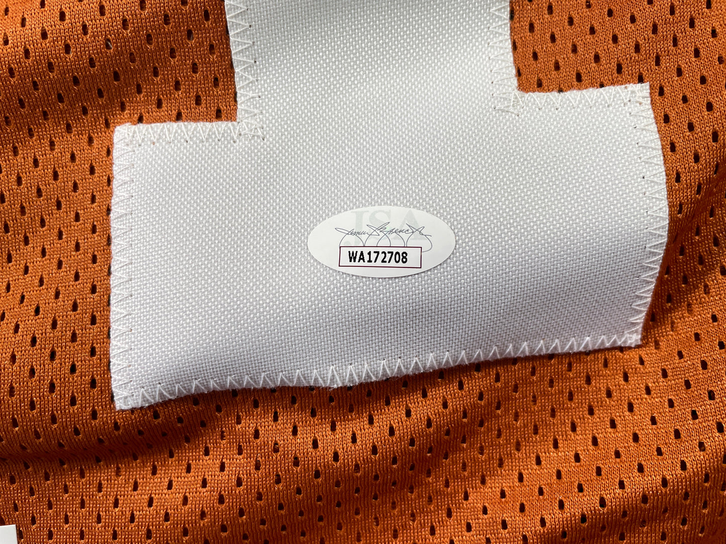 RICKY WILLIAMS TEXAS LONGHORNS SIGNED JERSEY w/"Puff,Puff,Run" JSA