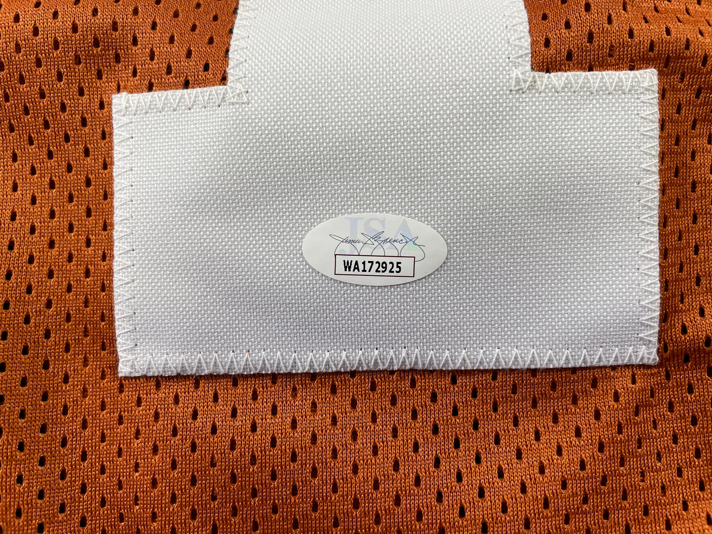 RICKY WILLIAMS TEXAS LONGHORNS SIGNED JERSEY w/"1998 Heisman" JSA