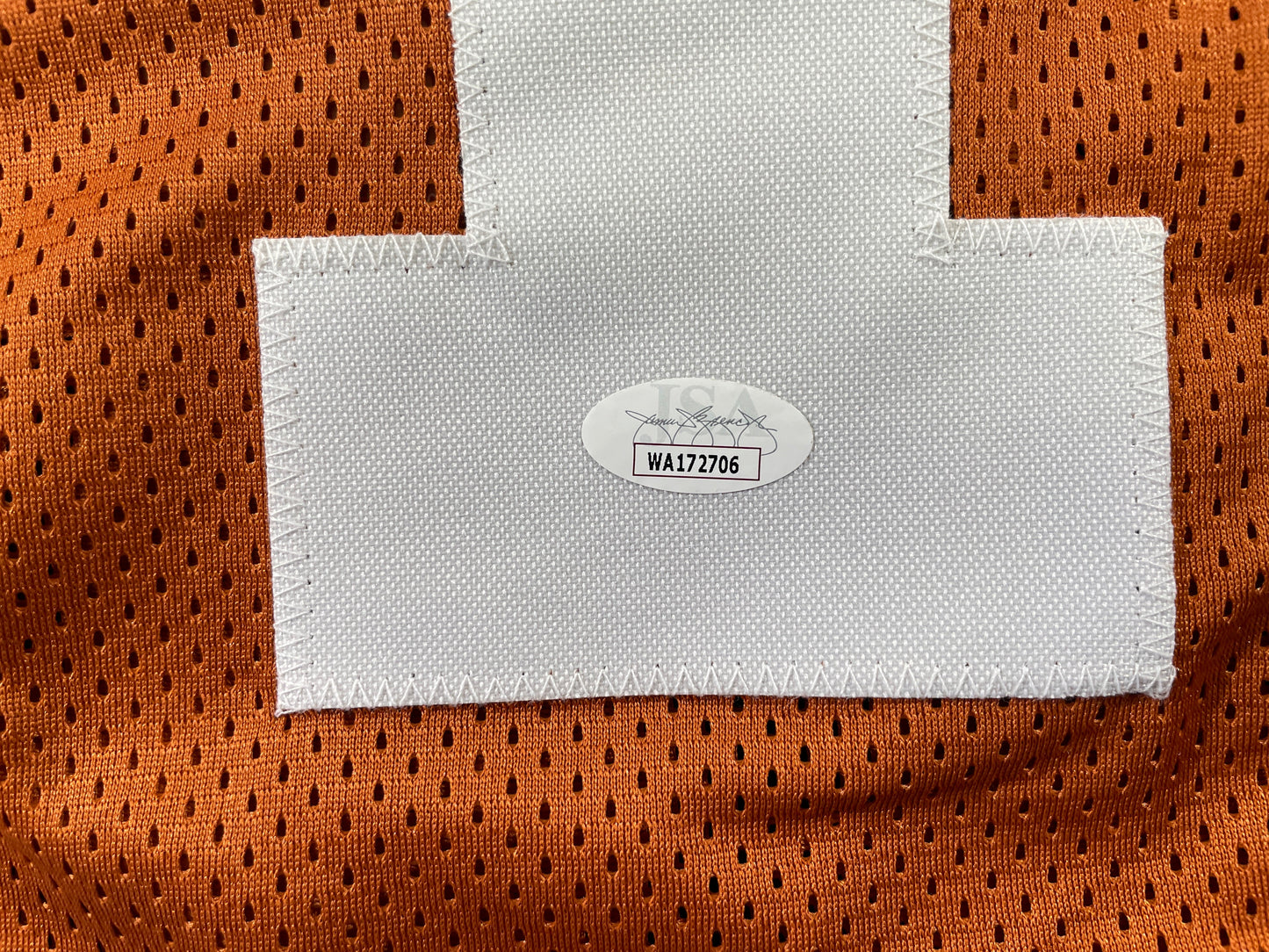 RICKY WILLIAMS TEXAS LONGHORNS SIGNED JERSEY w/"Puff,Puff,Run" JSA