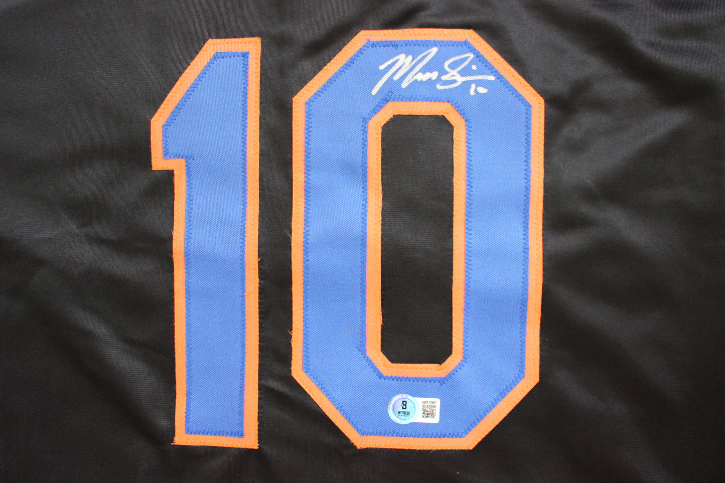 MARCUS SEMIEN NEW YORK NY METS SIGNED ALT BLACK JERSEY BAS COA
