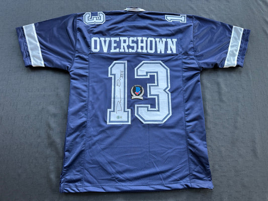 DEMARVION OVERSHOWN SIGNED BLUE JERSEY Dallas Cowboys BAS