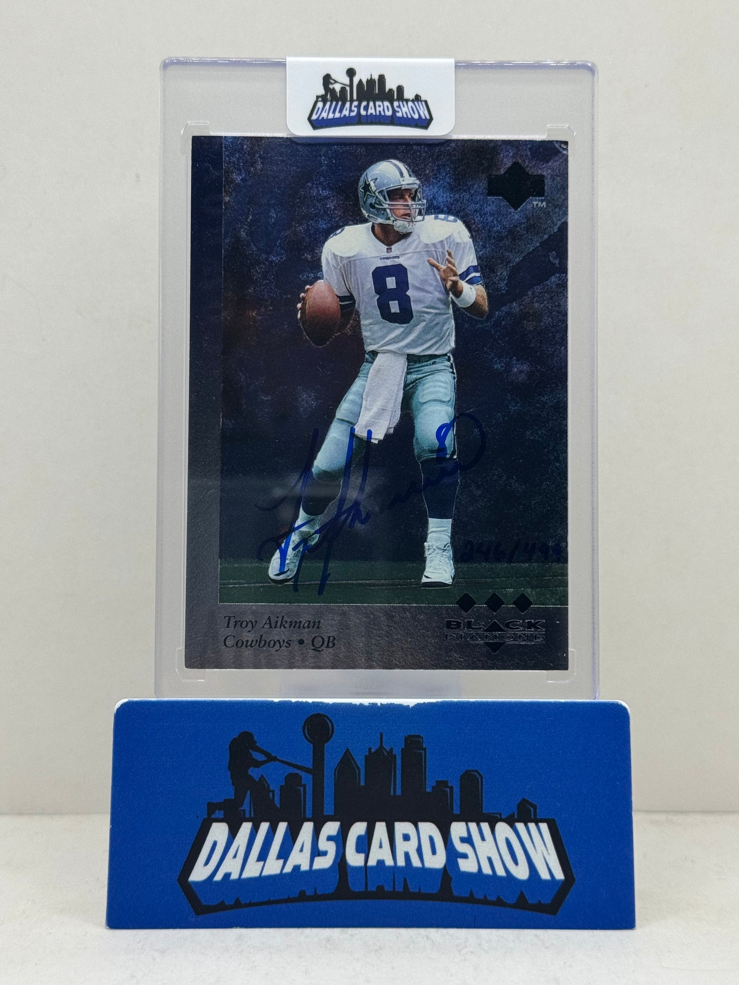 1997 UD Black Diamond TROY AIKMAN Autograph/499 HOF SP Auto Dallas Cowboys