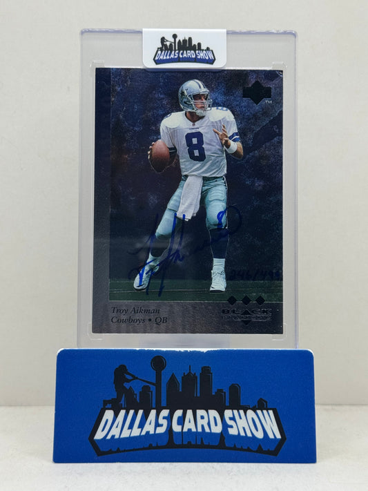 1997 UD Black Diamond TROY AIKMAN Autograph/499 HOF SP Auto Dallas Cowboys
