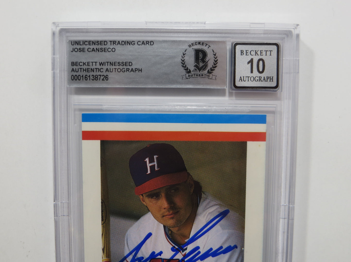 JOSE CANSECO SIGNED BGS BAS SLAB HUNTSVILLE STARS AAMER Sports CARD Auto 10