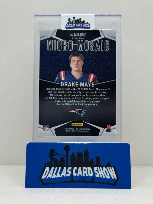 2024 Panini Mosaic #MM0DME Drake Maye Micro Mosaic Case Hit