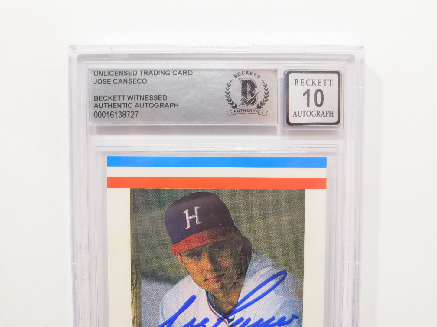JOSE CANSECO SIGNED BGS BAS SLAB HUNTSVILLE STARS AAMER Sports CARD Auto 10