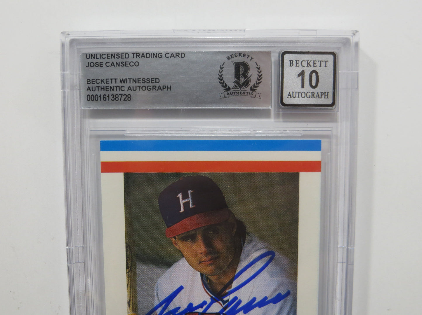JOSE CANSECO SIGNED BGS BAS SLAB HUNTSVILLE STARS AAMER Sports CARD Auto 10