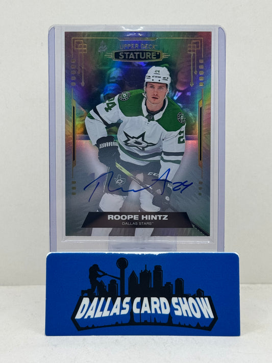2021-22 Upper Deck Stature #28 Roope Hintz Autograph