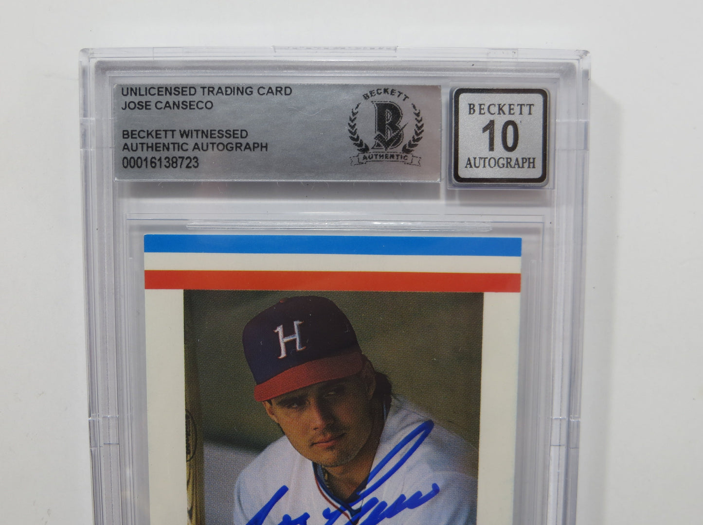 JOSE CANSECO SIGNED BGS BAS SLAB HUNTSVILLE STARS AAMER Sports CARD Auto 10