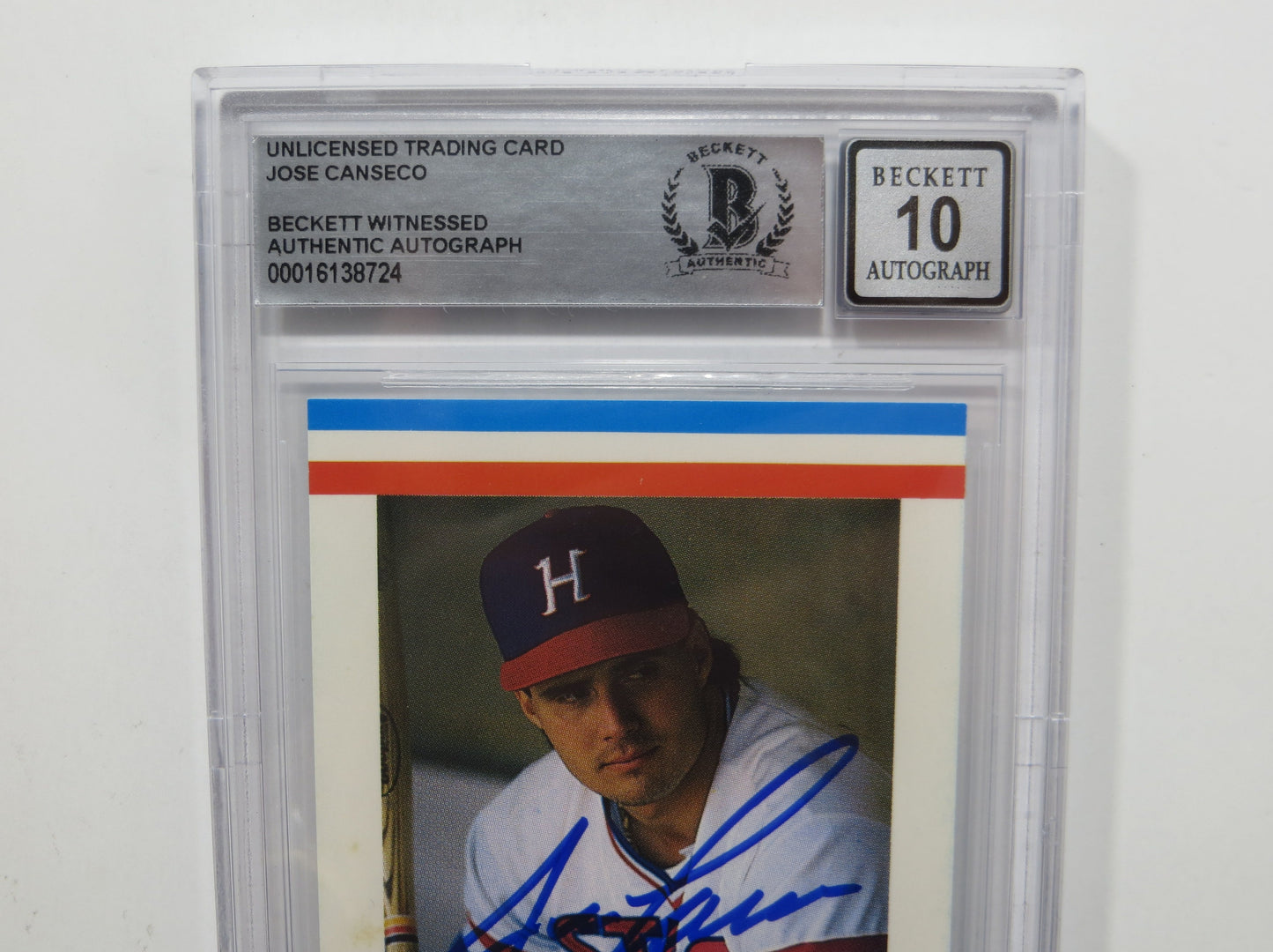 JOSE CANSECO SIGNED BGS BAS SLAB HUNTSVILLE STARS AAMER Sports CARD Auto 10