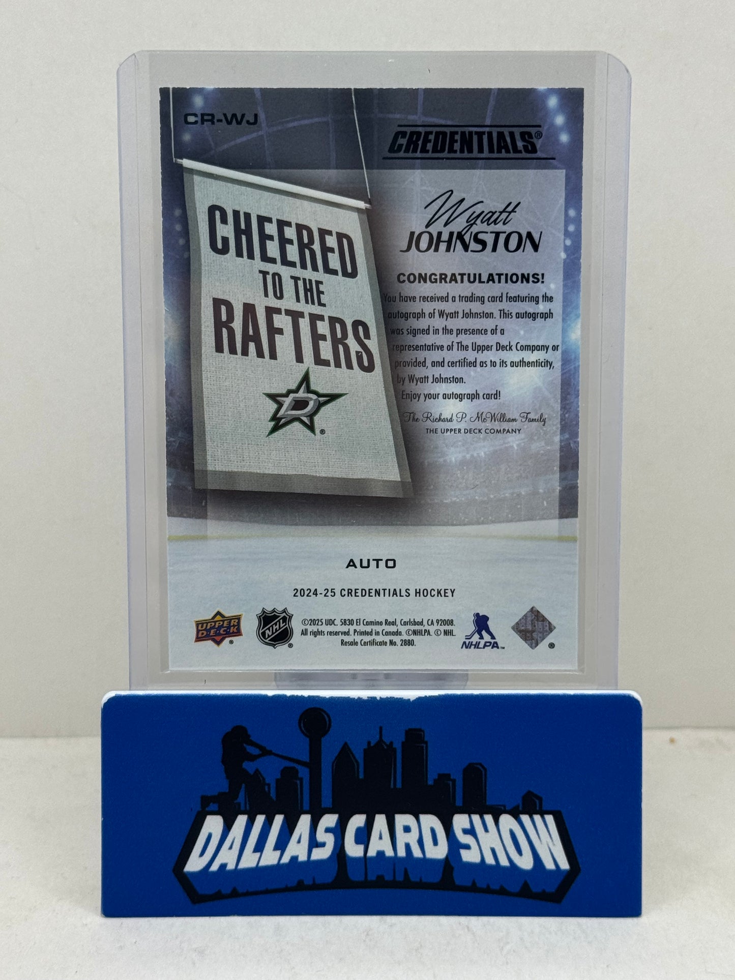 2024-25 Upper Deck #CR-WJ Wyatt Johnston Cheered To The Rafters Autograph