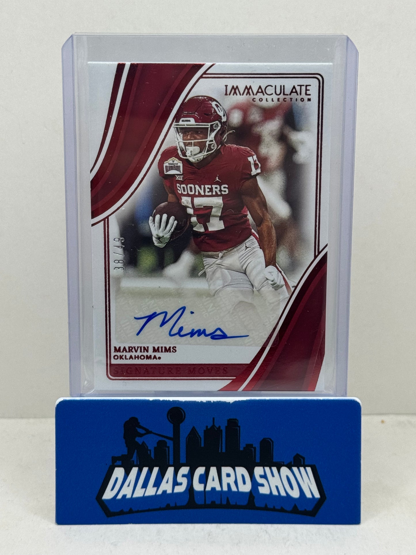 2023 Panini Immaculate Collegiate #SM-MM1 Marvin Mims Signature Moves Autograph /49