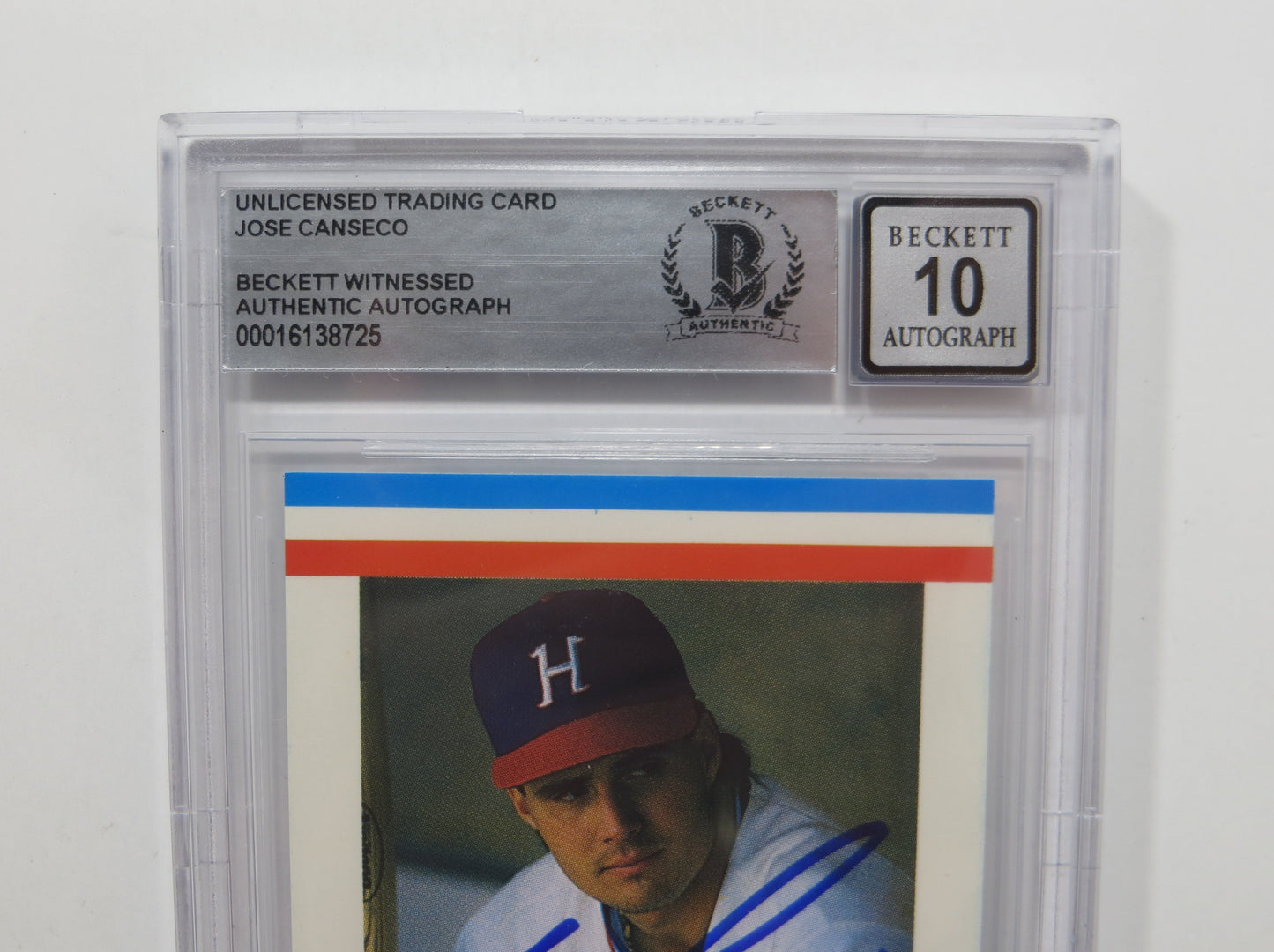 JOSE CANSECO SIGNED BGS BAS SLAB HUNTSVILLE STARS AAMER Sports CARD Auto 10