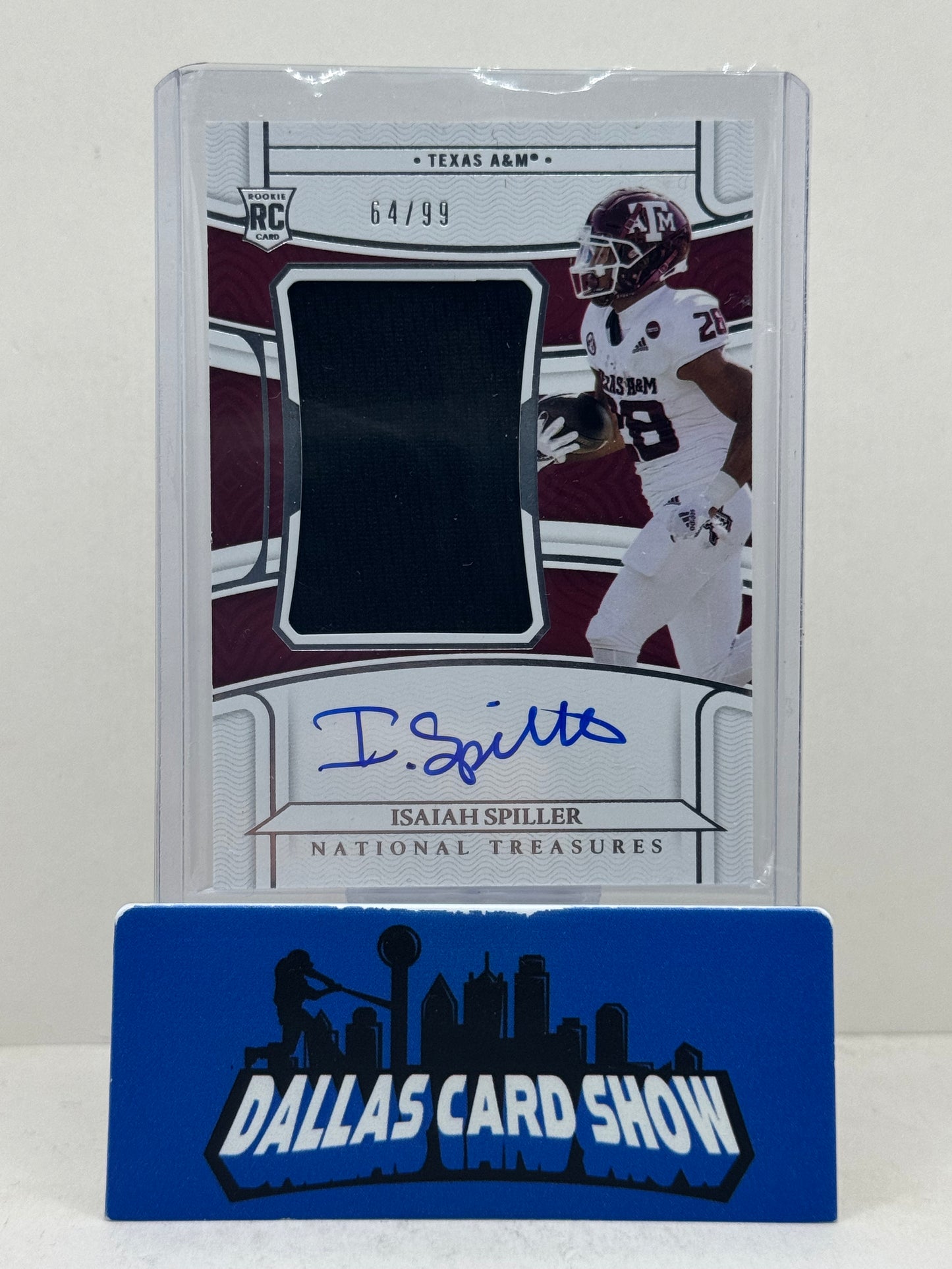 2022 Panini National Treasure Collegiate Isaiah Spiller Rookie Patch Autograph /99