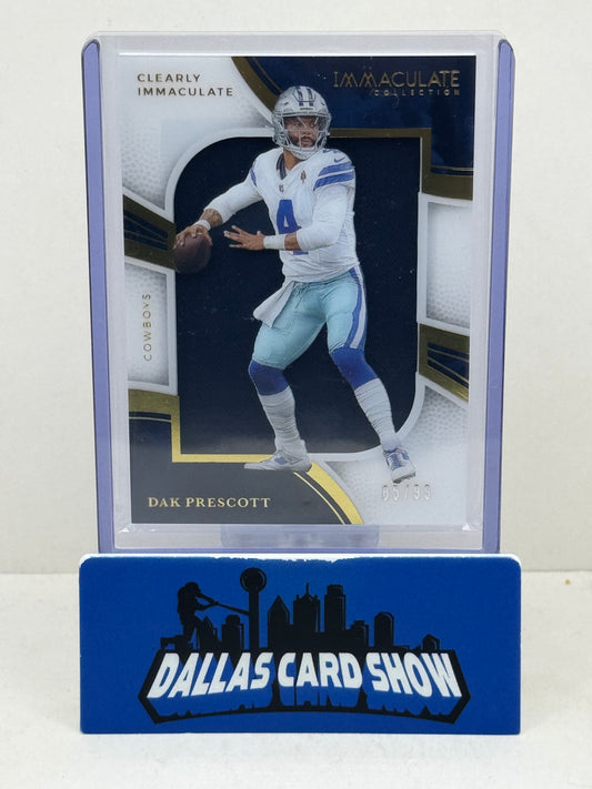 2025 Panini Immaculate #CIJ-DP Dak Prescott Clearly Immaculate /99