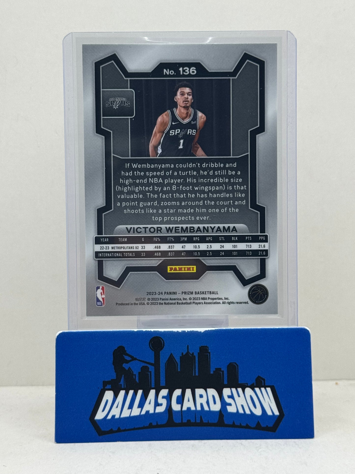 2023 Panini Prizm #136 Victor Wembanyama Rookie RC