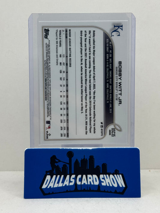 2022 Topps Chrome Update #USC35 Bobby Witt Jr. Purple Rookie RC