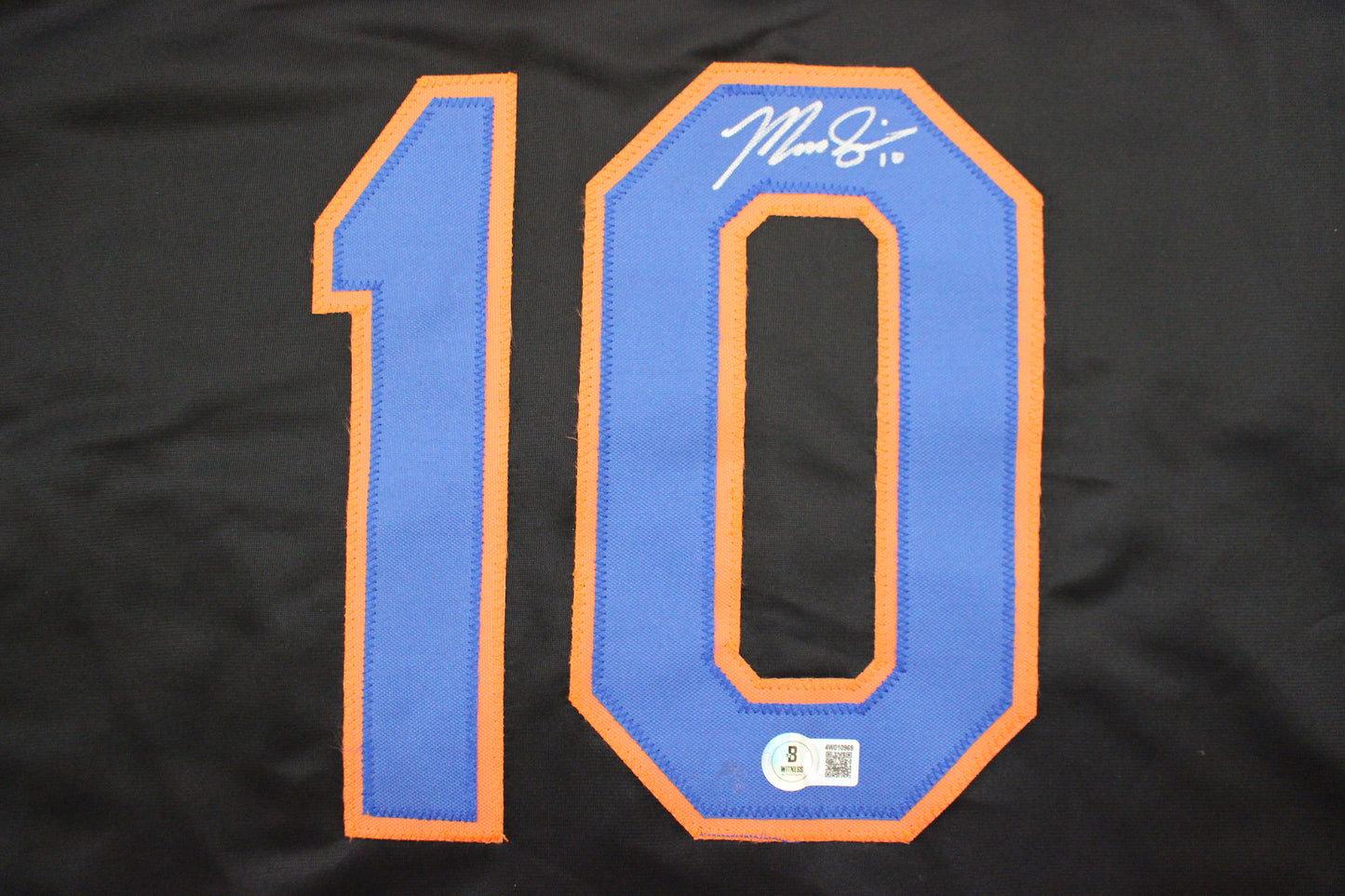 MARCUS SEMIEN NEW YORK NY METS SIGNED ALT BLACK JERSEY BAS COA