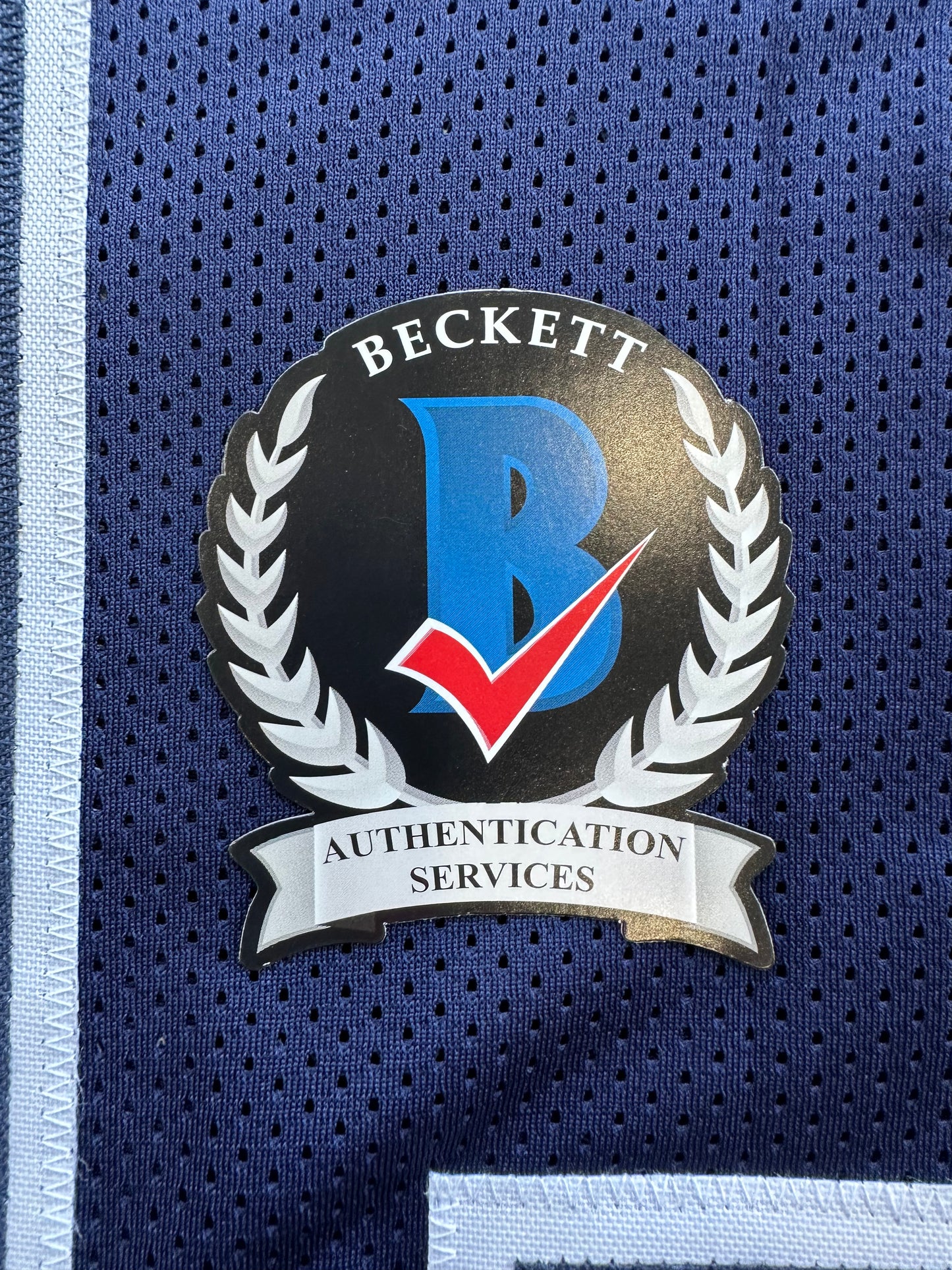 DEMARVION OVERSHOWN SIGNED BLUE JERSEY Dallas Cowboys BAS