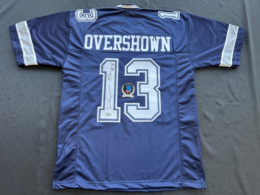 DEMARVION OVERSHOWN SIGNED BLUE JERSEY Dallas Cowboys BAS