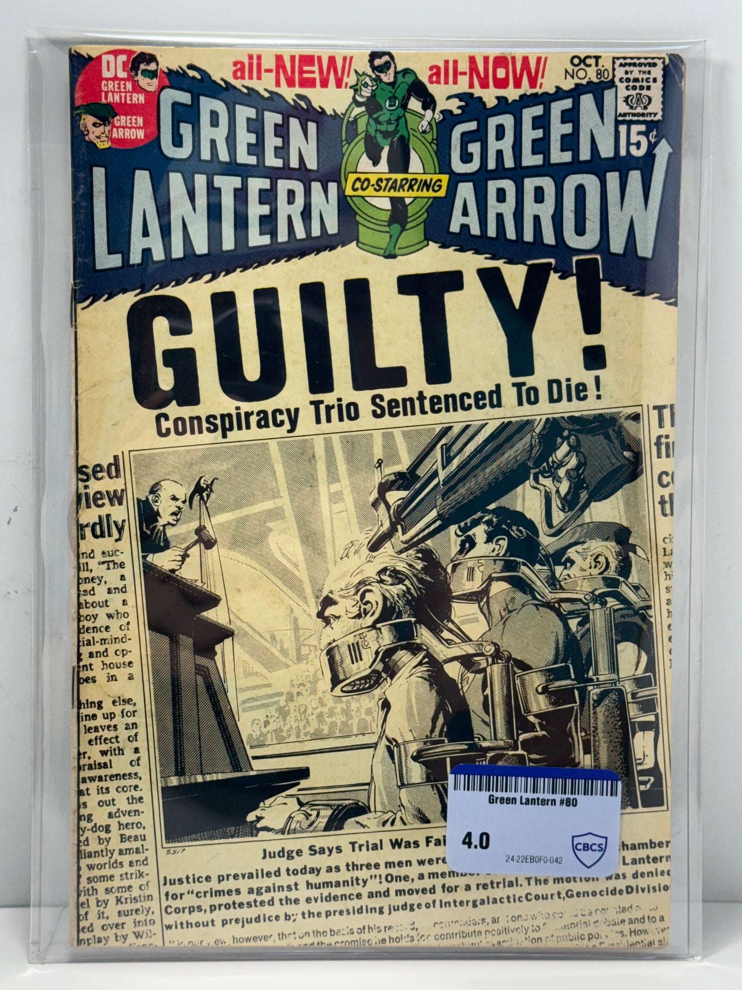 Green Lantern #80 Neal Adams art, Bronze Age DC, 1970 CBCS Comic Review 4.0