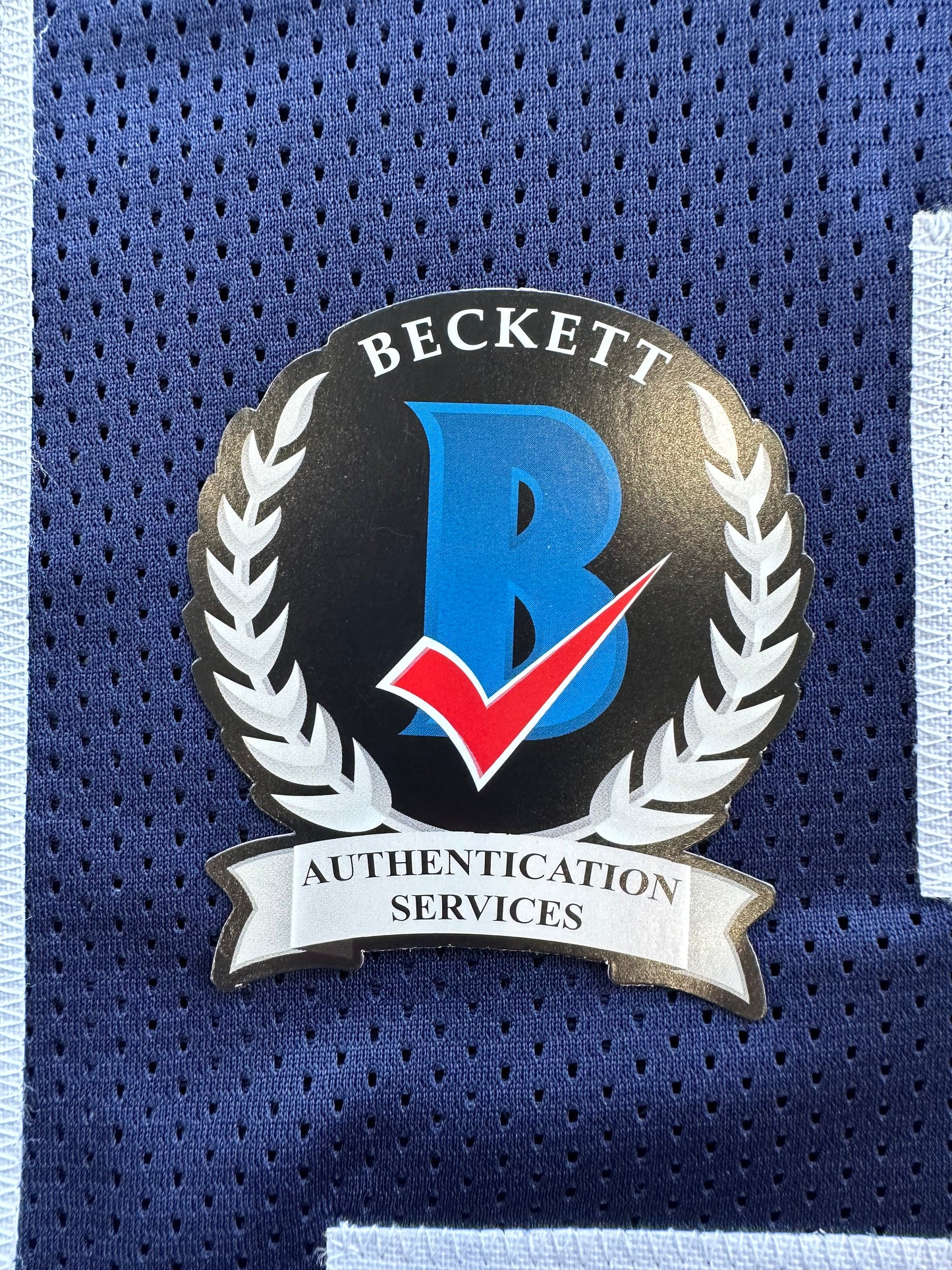 DEMARVION OVERSHOWN SIGNED BLUE JERSEY Dallas Cowboys BAS