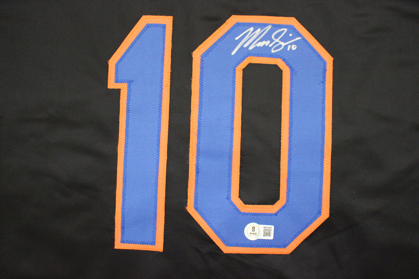 MARCUS SEMIEN NEW YORK NY METS SIGNED ALT BLACK JERSEY BAS COA