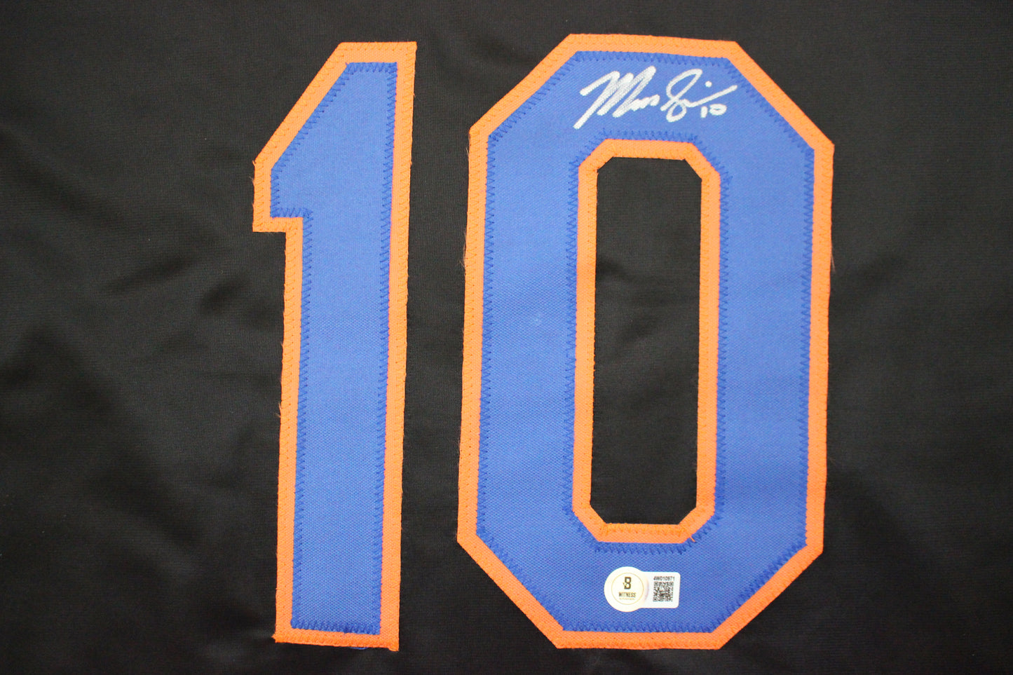 MARCUS SEMIEN NEW YORK NY METS SIGNED ALT BLACK JERSEY BAS COA