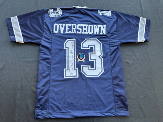 DEMARVION OVERSHOWN SIGNED BLUE JERSEY Dallas Cowboys BAS