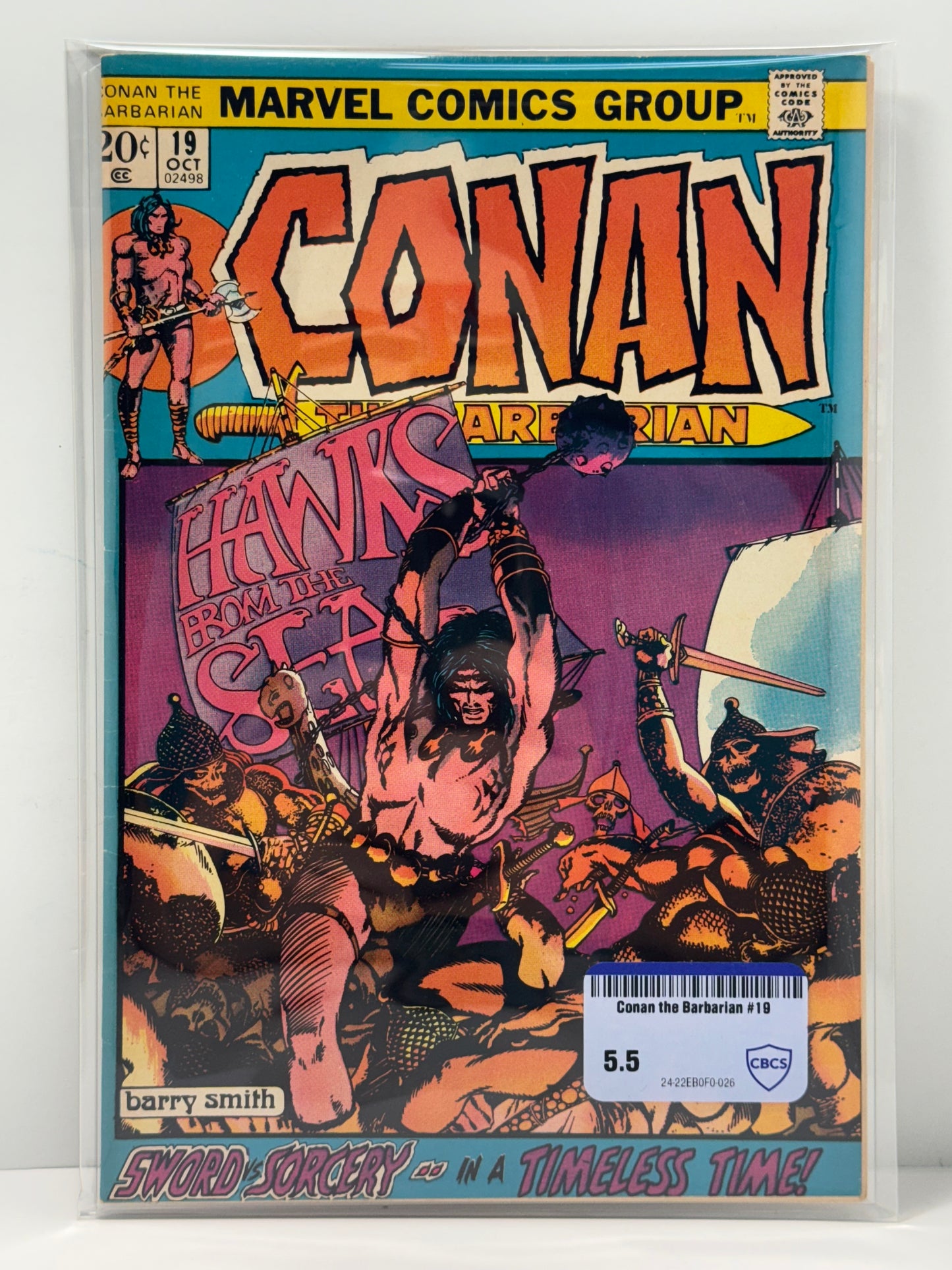 Conan the Barbarian #19 (Marvel Comics October 1972) CBCS Comic Review 5.5