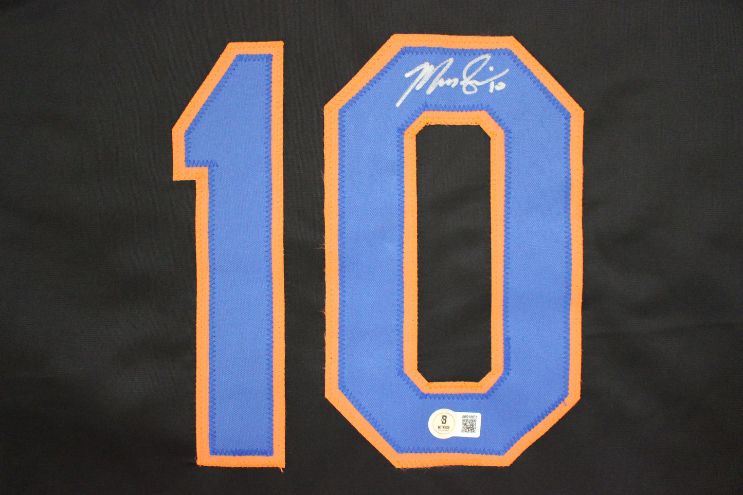 MARCUS SEMIEN NEW YORK NY METS SIGNED ALT BLACK JERSEY BAS COA