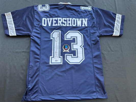DEMARVION OVERSHOWN SIGNED BLUE JERSEY Dallas Cowboys BAS