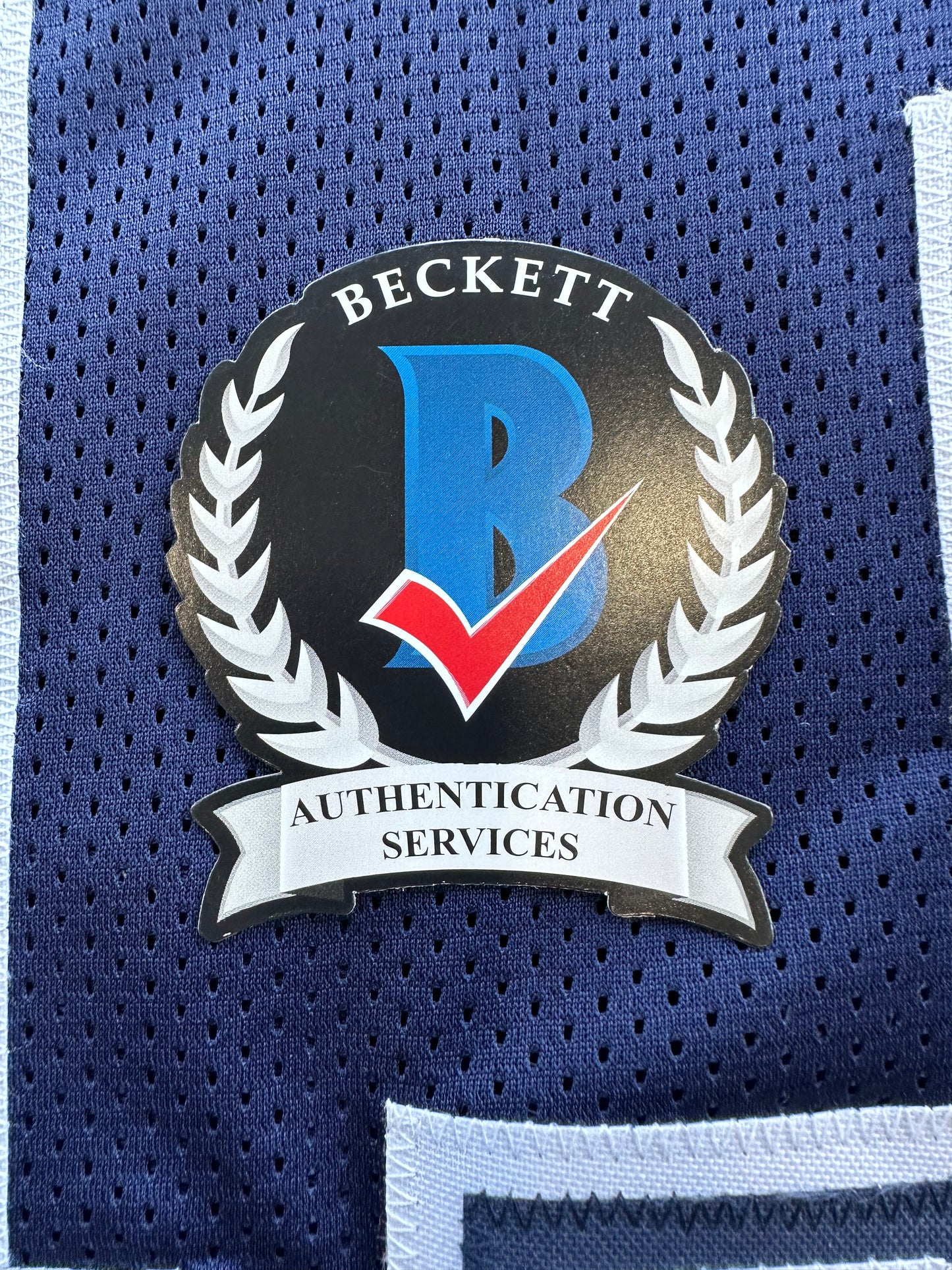 DEMARVION OVERSHOWN SIGNED BLUE JERSEY Dallas Cowboys BAS