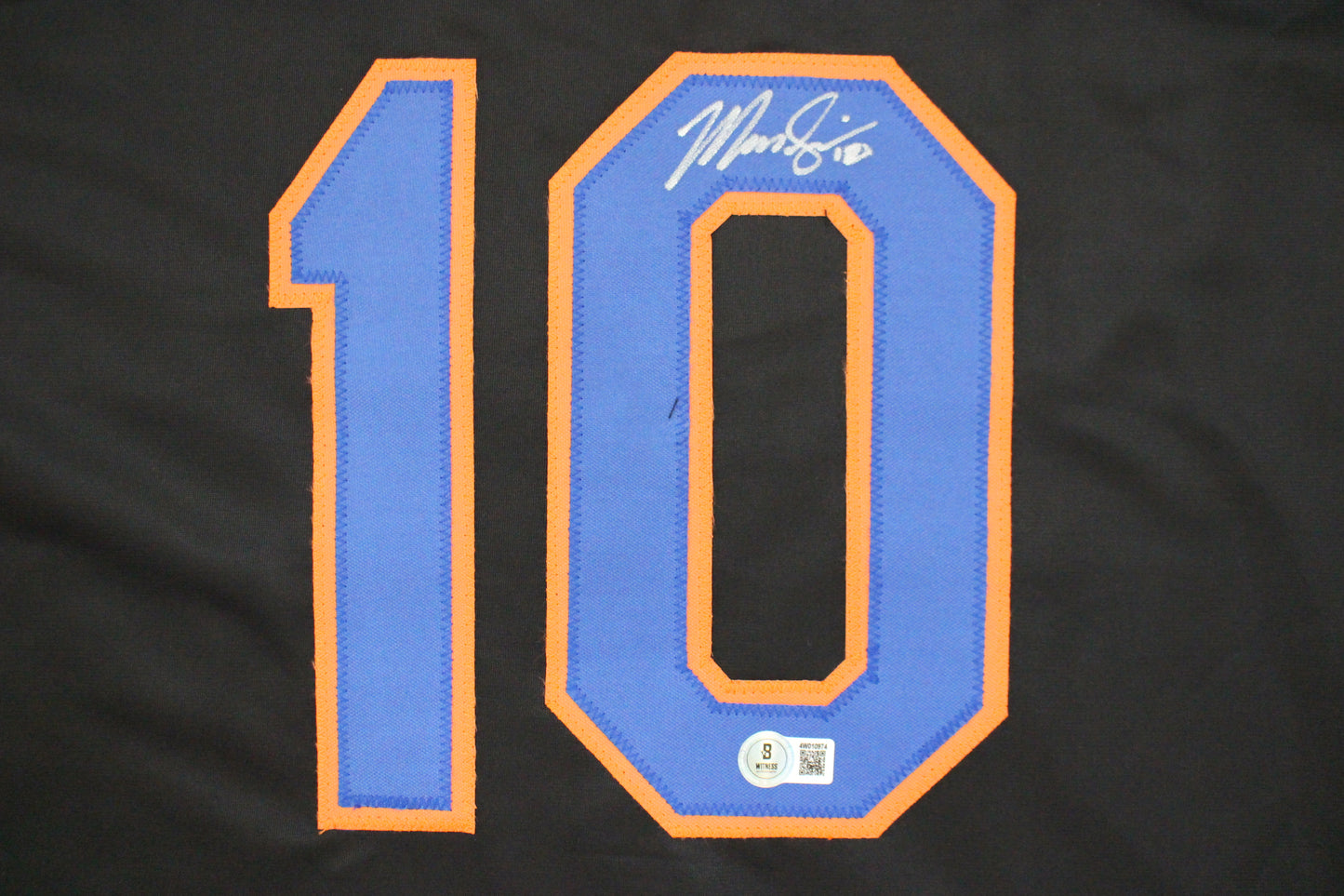 MARCUS SEMIEN NEW YORK NY METS SIGNED ALT BLACK JERSEY BAS COA