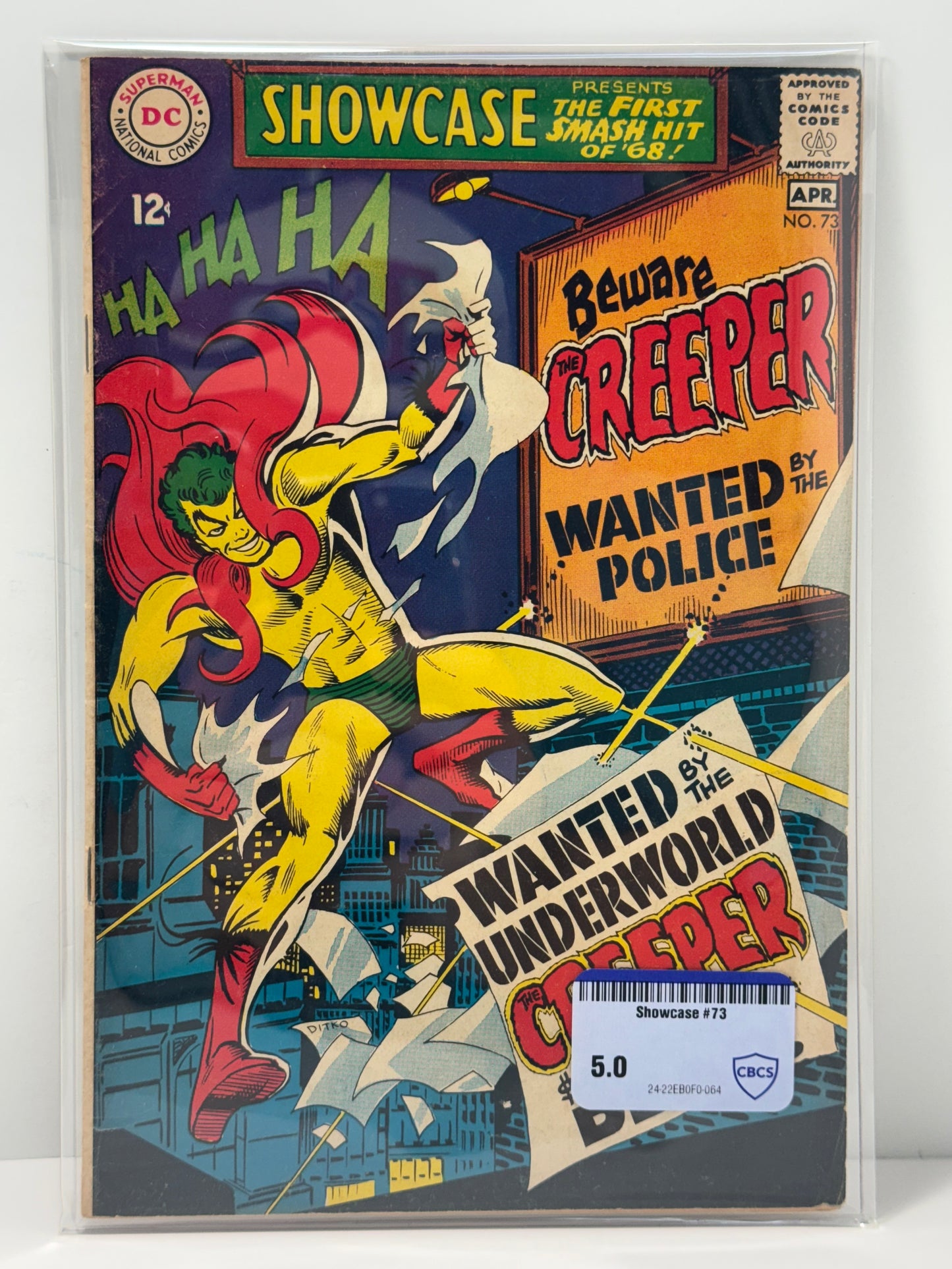SHOWCASE 73 1968 1st Creeper/Origin Steve Ditko Cover/Art KEY DC CBCS Comic Review 5.0