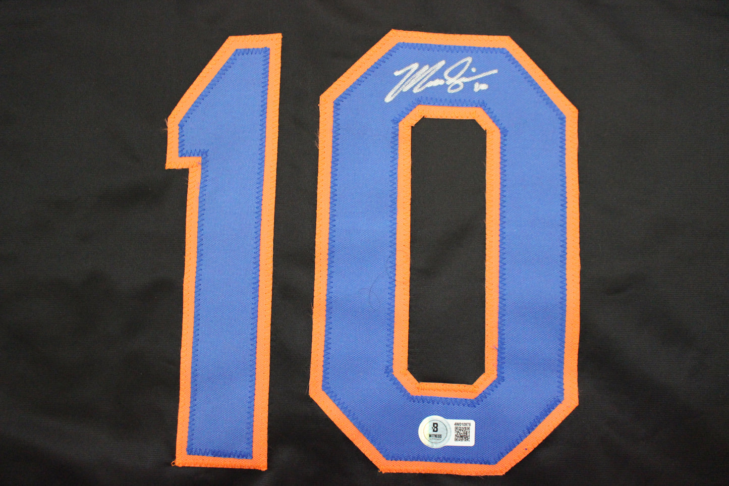 MARCUS SEMIEN NEW YORK NY METS SIGNED ALT BLACK JERSEY BAS COA