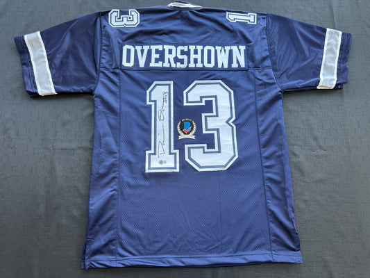 DEMARVION OVERSHOWN SIGNED BLUE JERSEY Dallas Cowboys BAS