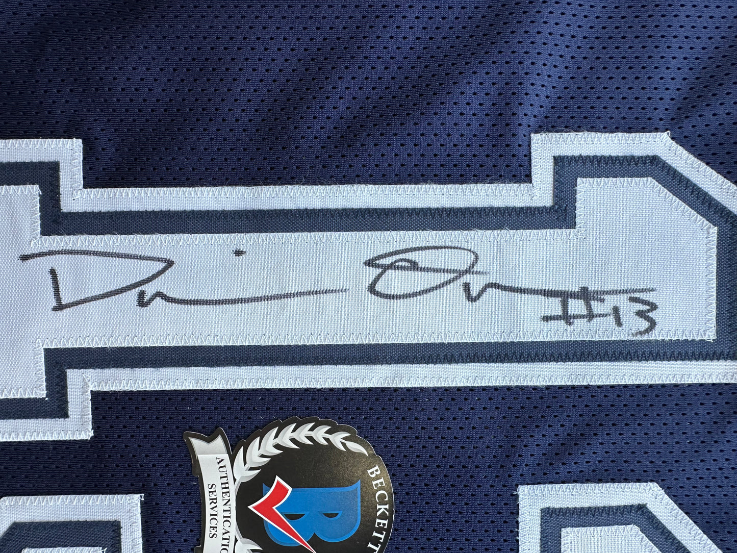 DEMARVION OVERSHOWN SIGNED BLUE JERSEY Dallas Cowboys BAS