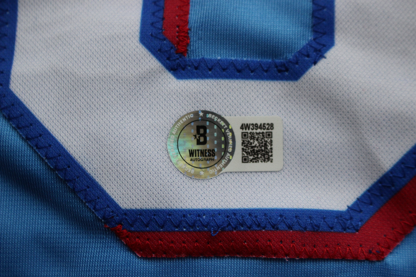 JOSH JUNG TEXAS RANGERS SIGNED ALT Light Blue JERSEY Red Raiders BAS