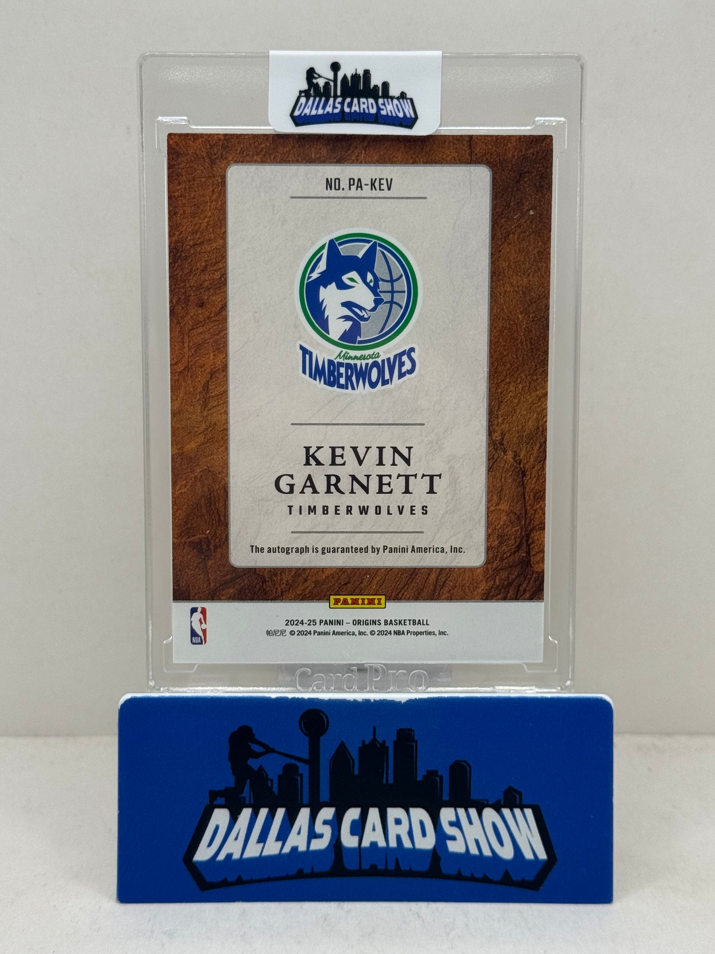 2024-25 Panini Origins #PA-KEV Kevin Garnett Gold Provenance Autograph /10