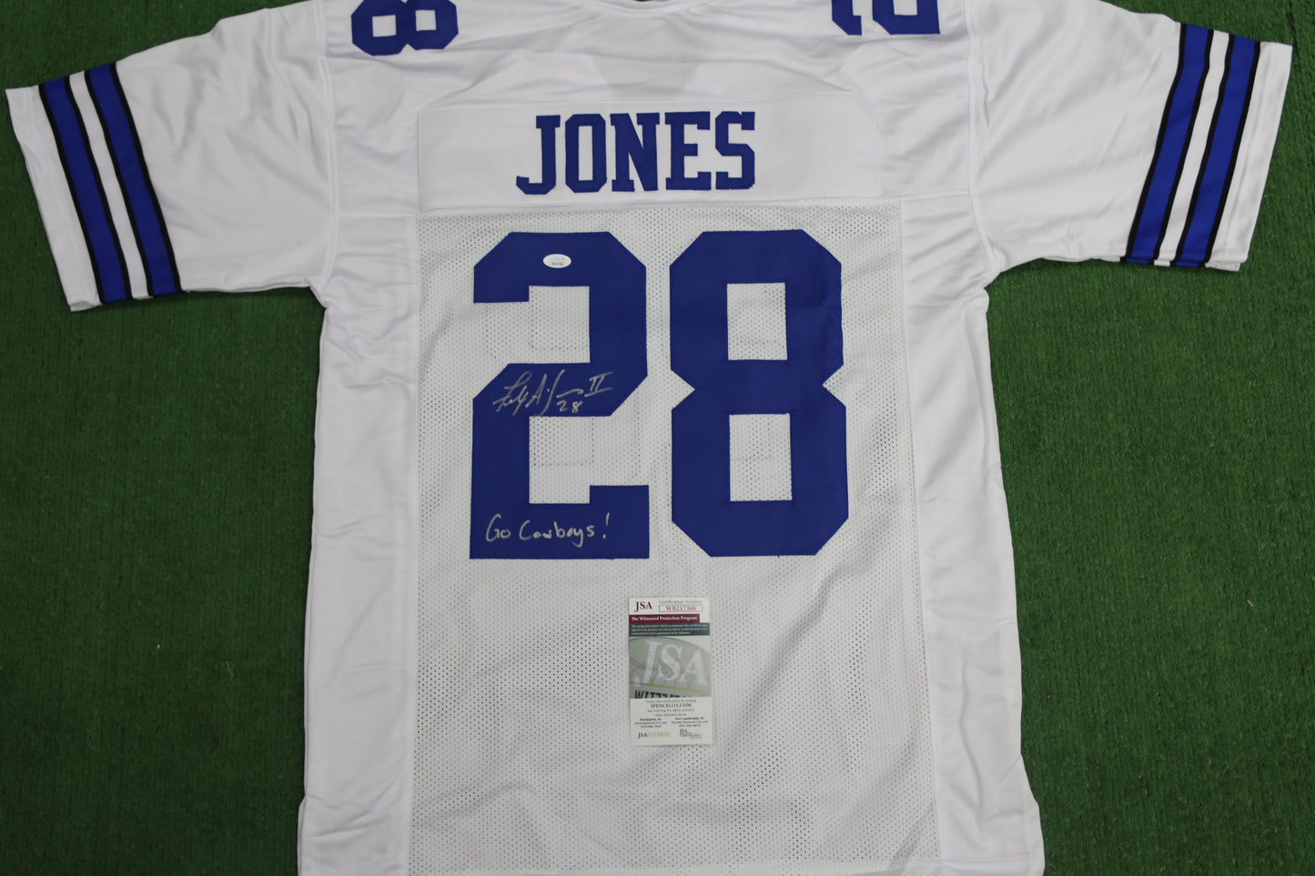 FELIX JONES DALLAS COWBOYS SIGNED JERSEY Razorbacks w/GoCowboys XL JSA