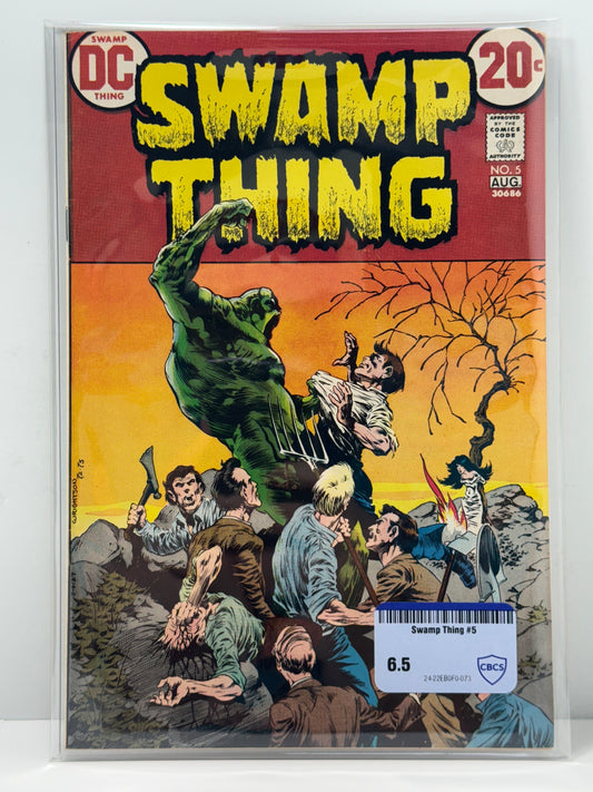 SWAMP THING #5 1973 1st TIMOTHY RAVENWIND APPEARANCE CBCS Comic Review 6.5