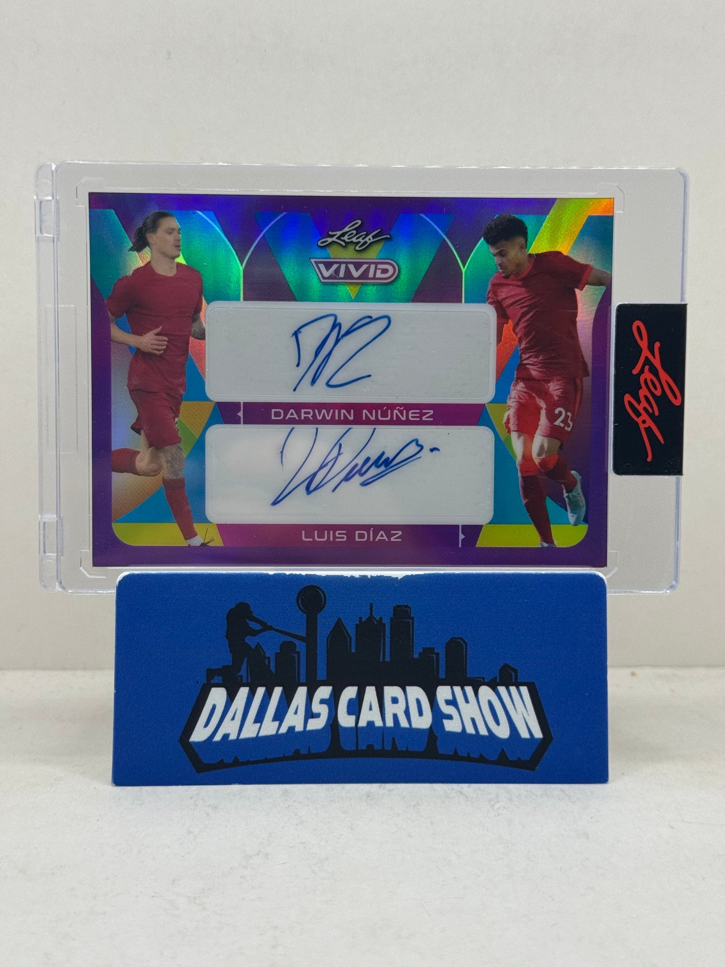 2022 Leaf Vivid #DA-23 Darwin Nunez,Luis Diaz Purple Autograph /2
