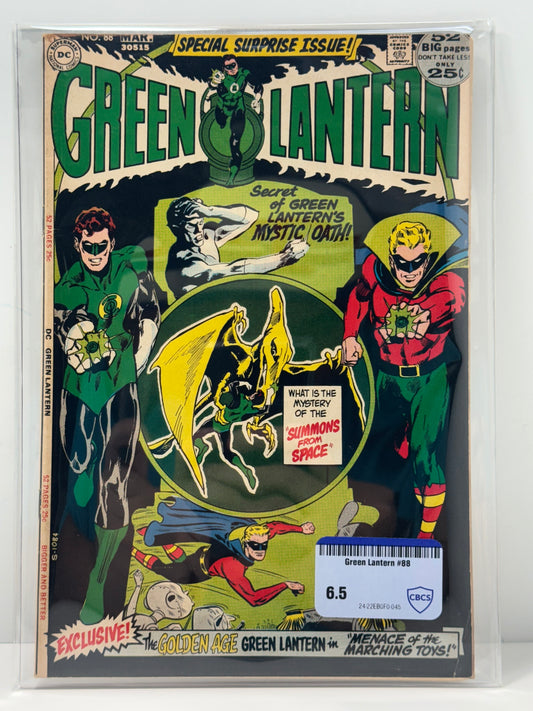 Green Lantern #88 Featuring Golden Age Green Lantern CBCS Comic Review 6.5