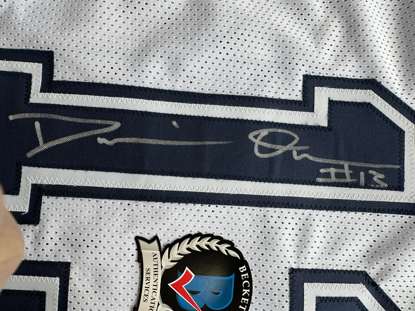 DEMARVION OVERSHOWN SIGNED ALTERNATE GAME JERSEY Dallas Cowboys BAS